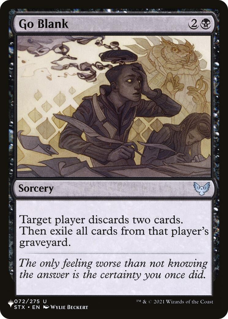 Go Blank (72) [LIST] - MTG Single