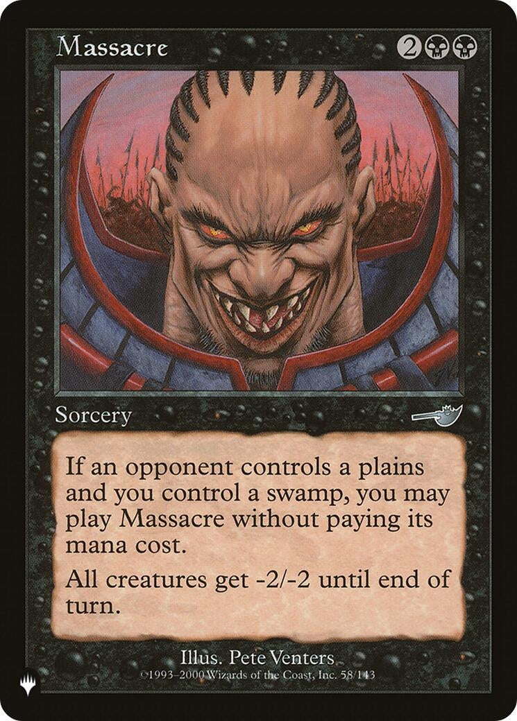 Massacre (58) [LIST] - MTG Single