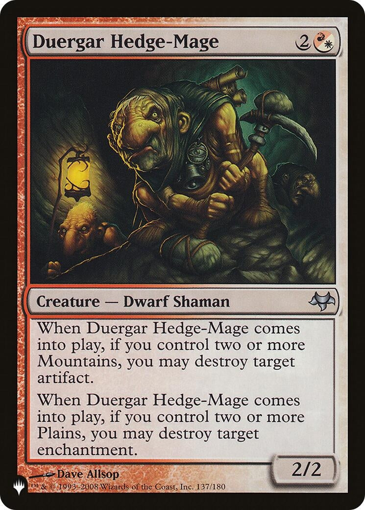 Duergar Hedge-Mage (137) [LIST] - MTG Single