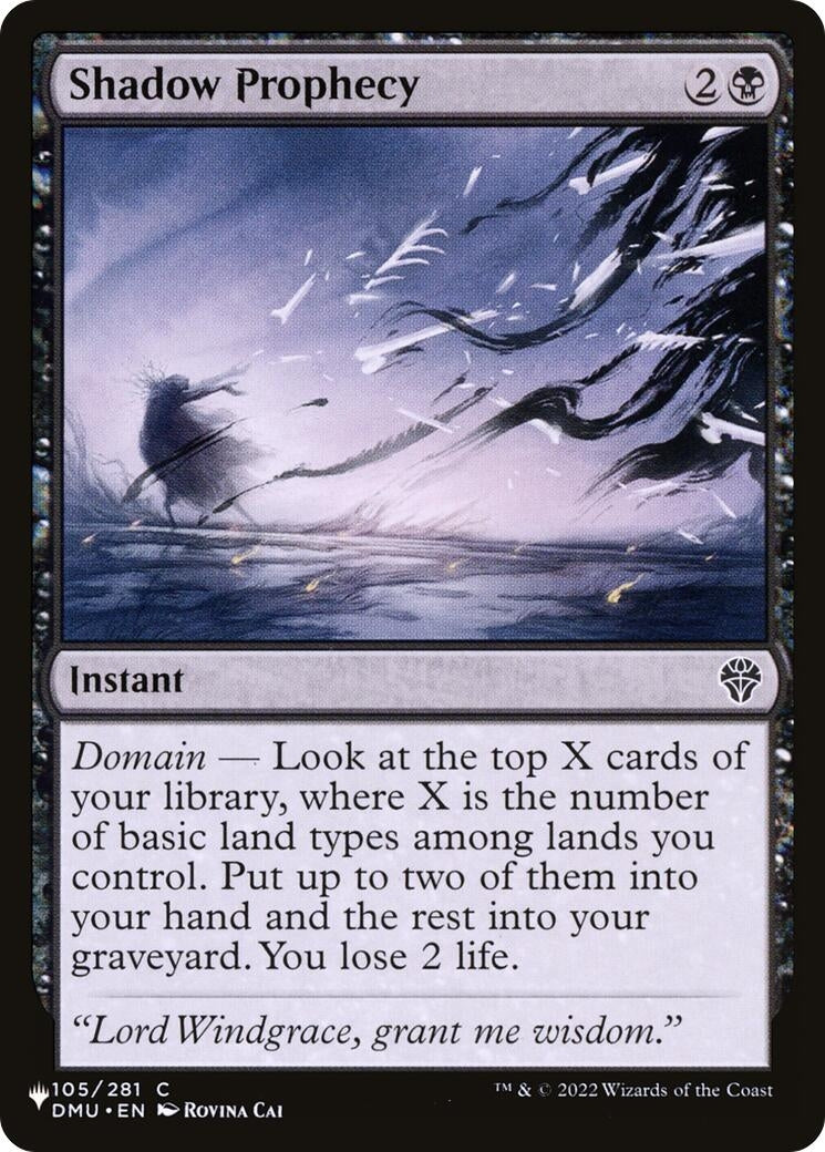 Shadow Prophecy (105) [LIST] - MTG Single