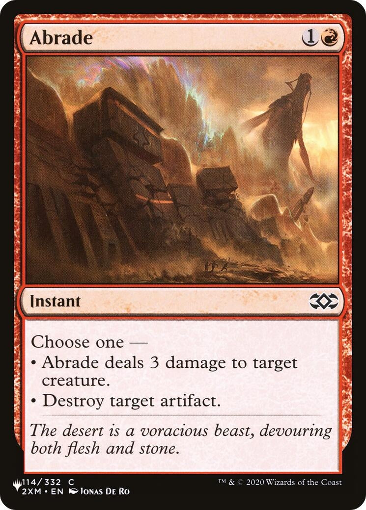 Abrade (2XM) (114) [LIST] - MTG Single