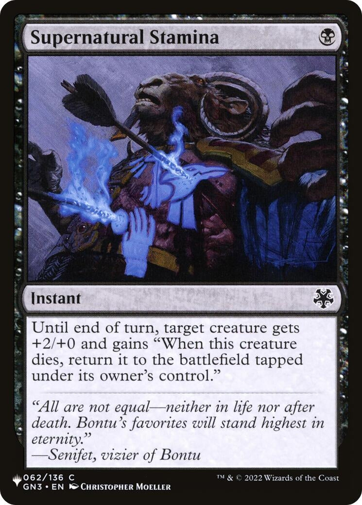Supernatural Stamina (62) [LIST] - MTG Single
