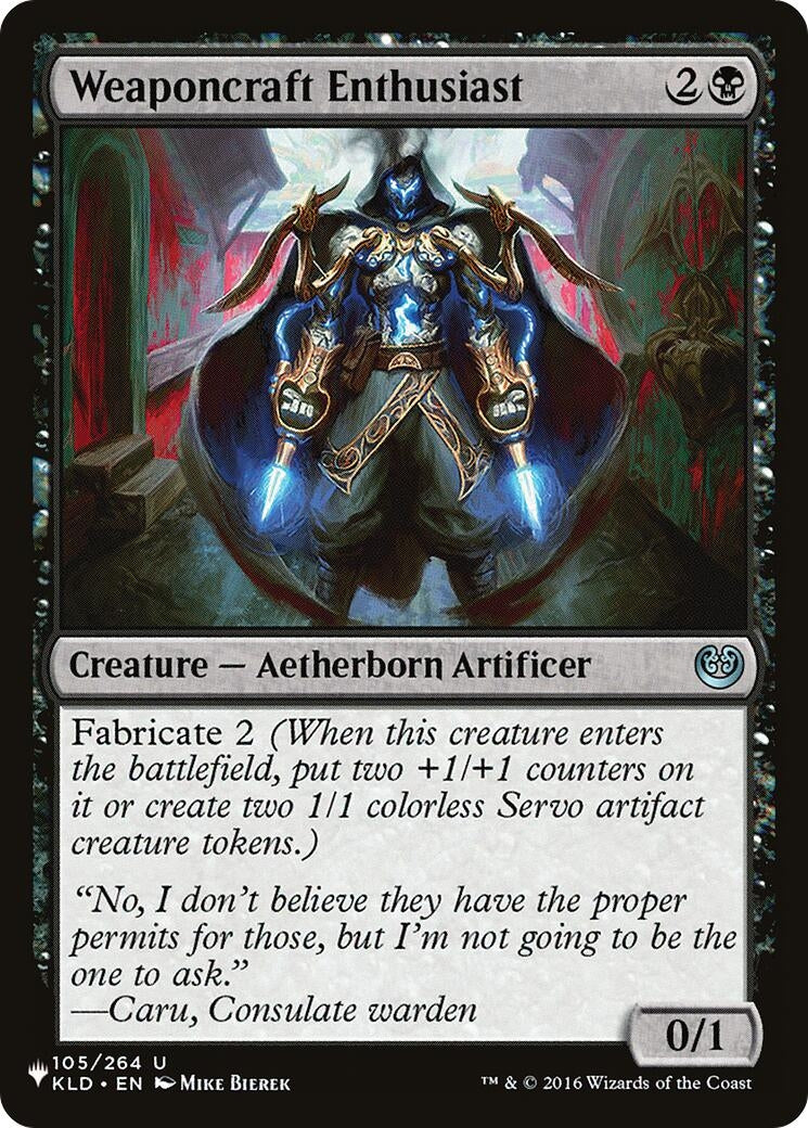 Weaponcraft Enthusiast (105) [LIST] - MTG Single