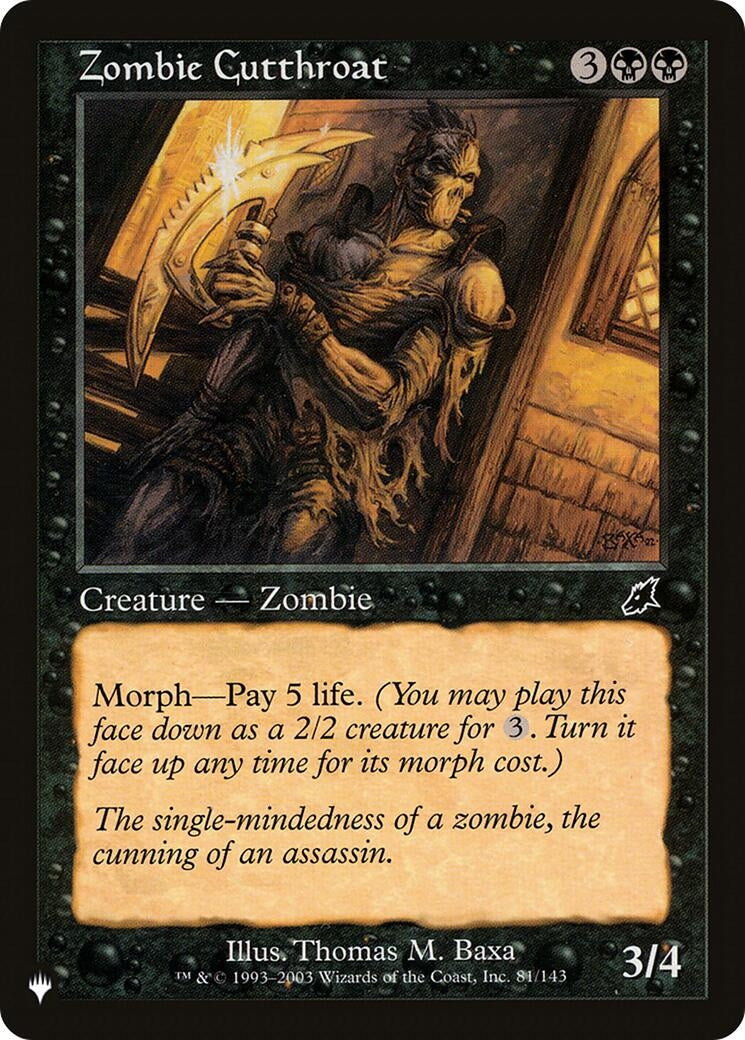 Zombie Cutthroat (81) [LIST] - MTG Single