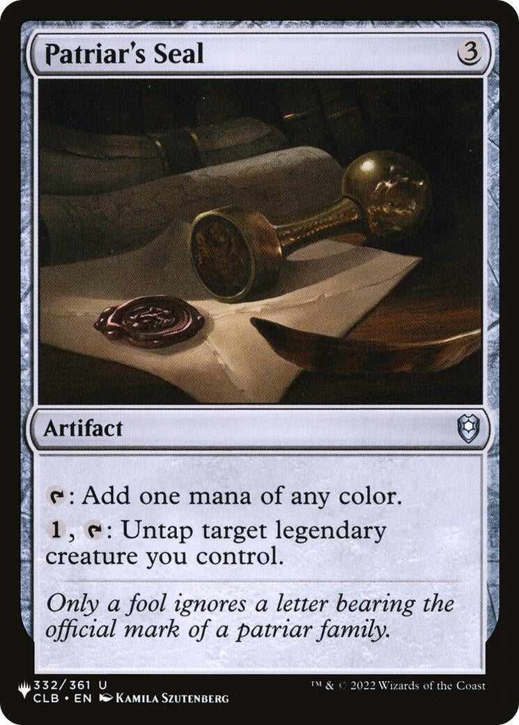 Patriar’s Seal (332) [LIST] - MTG Single