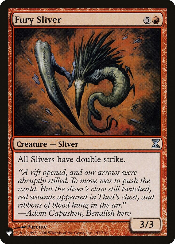 Fury Sliver (157) [LIST] - MTG Single