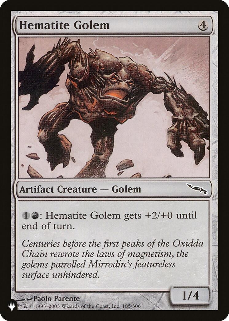 Hematite Golem (185) [LIST] - MTG Single