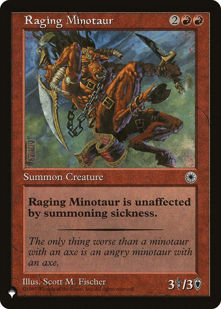Raging Minotaur [LIST] - MTG Single