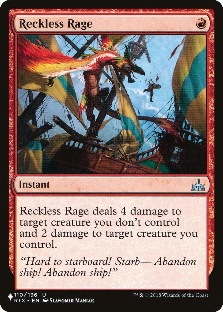 Reckless Rage (110) [LIST] - MTG Single