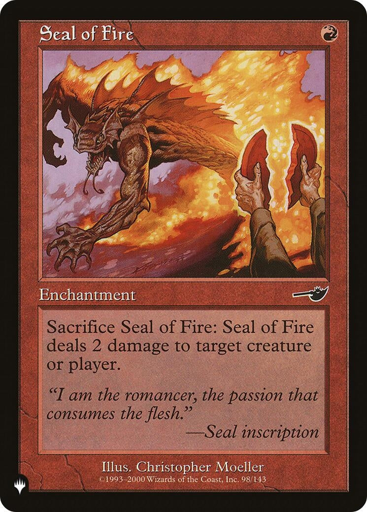 Seal of Fire (98) [LIST] - MTG Single