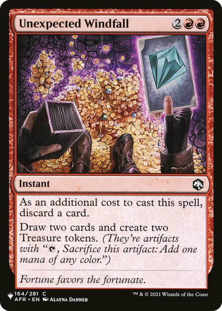 Unexpected Windfall (164) [LIST] - MTG Single