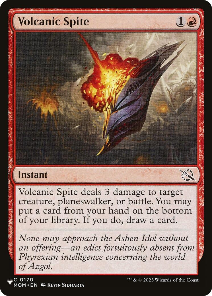 Volcanic Spite (170) [LIST] - MTG Single
