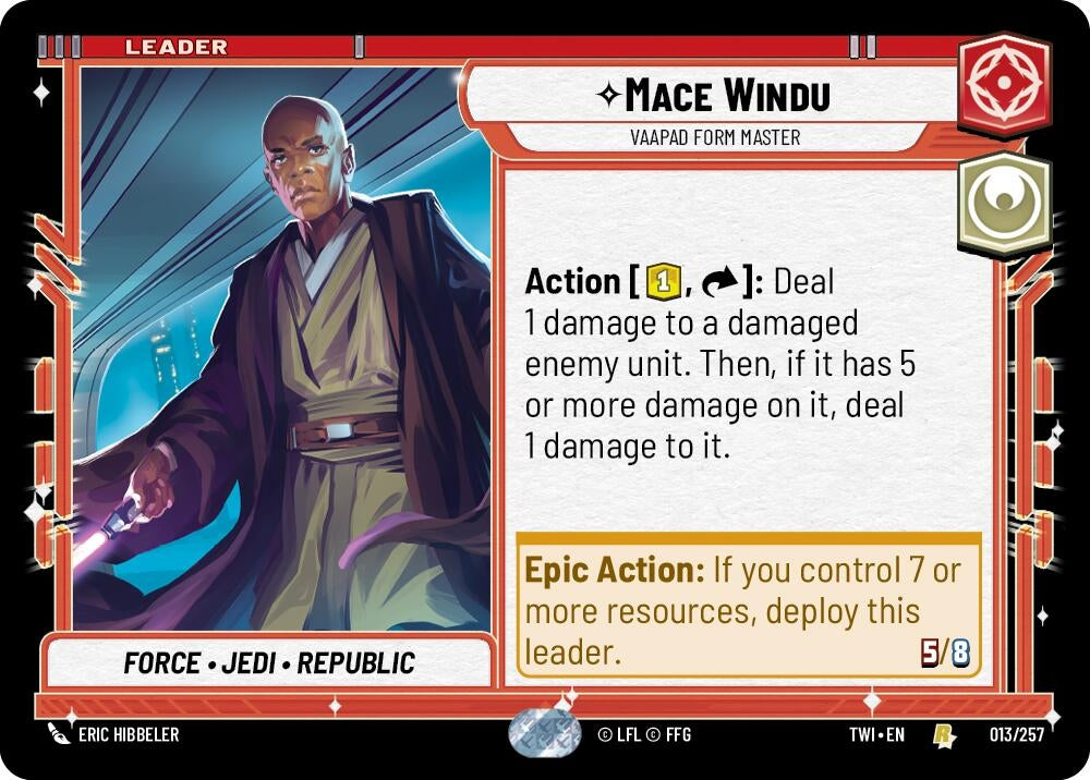 Mace Windu - Vaapad Form Master (013/257) [Twilight of the Republic] - Star Wars: Unlimited Single