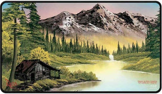 Bob Ross Black-Stitched Playmat - Mountain Retreat - Playmats Sealed