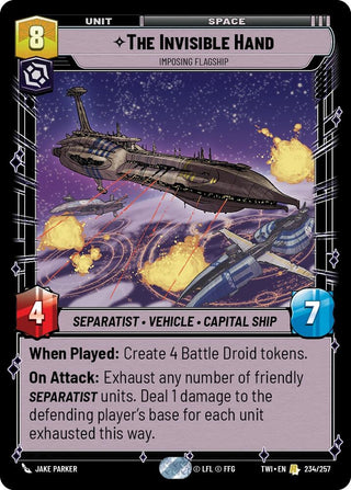 The Invisible Hand - Imposing Flagship (234) (TOR) - Star Wars: Unlimited Single