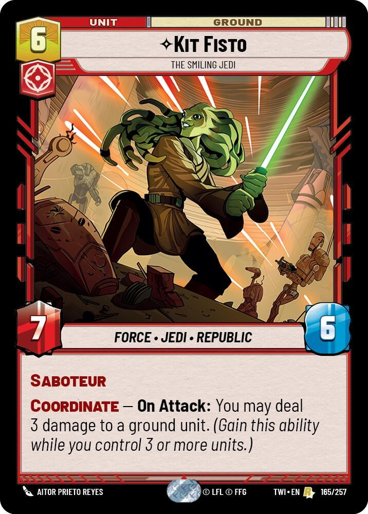 Kit Fisto - The Smiling Jedi (165) (TOR) - Star Wars: Unlimited Single