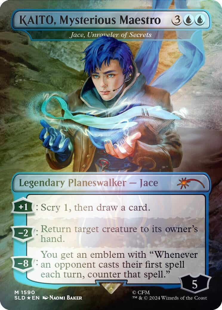 KAITO Mysterious Maestro - Jace Unraveler of Secrets (Rainbow Foil) (1590) [SLD] - MTG Single