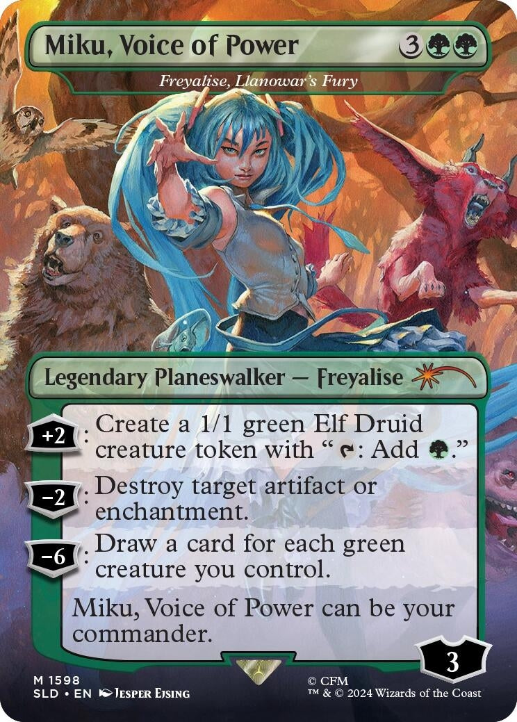 Miku Voice of Power - Freyalise Llanowar’s Fury (1598) [SLD] - MTG Single