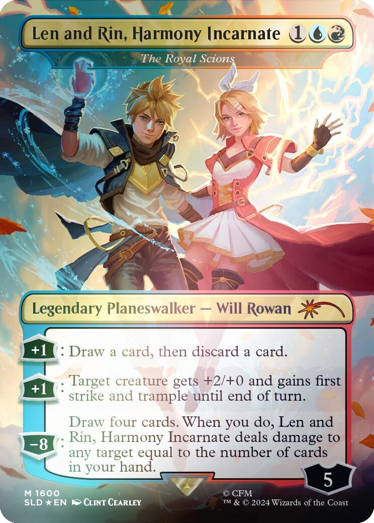 Len and Rin Harmony Incarnate - The Royal Scions (Rainbow Foil) (1600) [SLD] - MTG Single