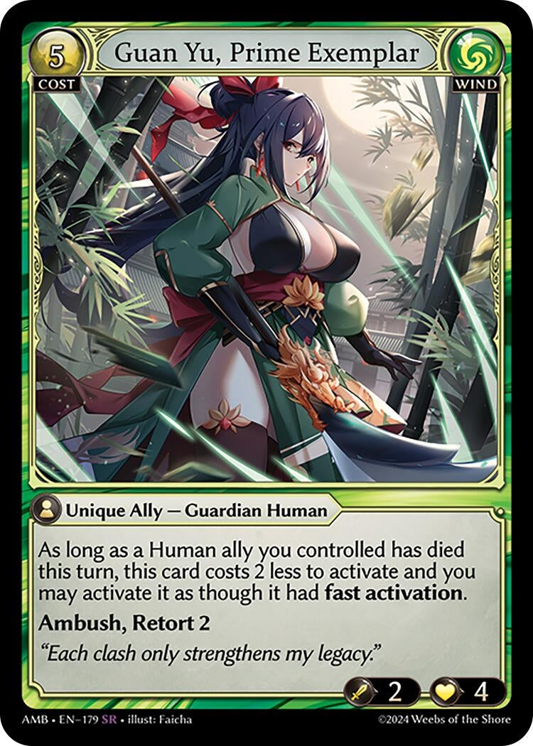 Guan Yu, Prime Exemplar (179) (Mortal Ambition)