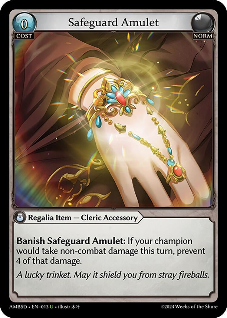 Image for Safeguard Amulet (013) (Mortal Ambition Starter Decks) - Grand Archive TCG