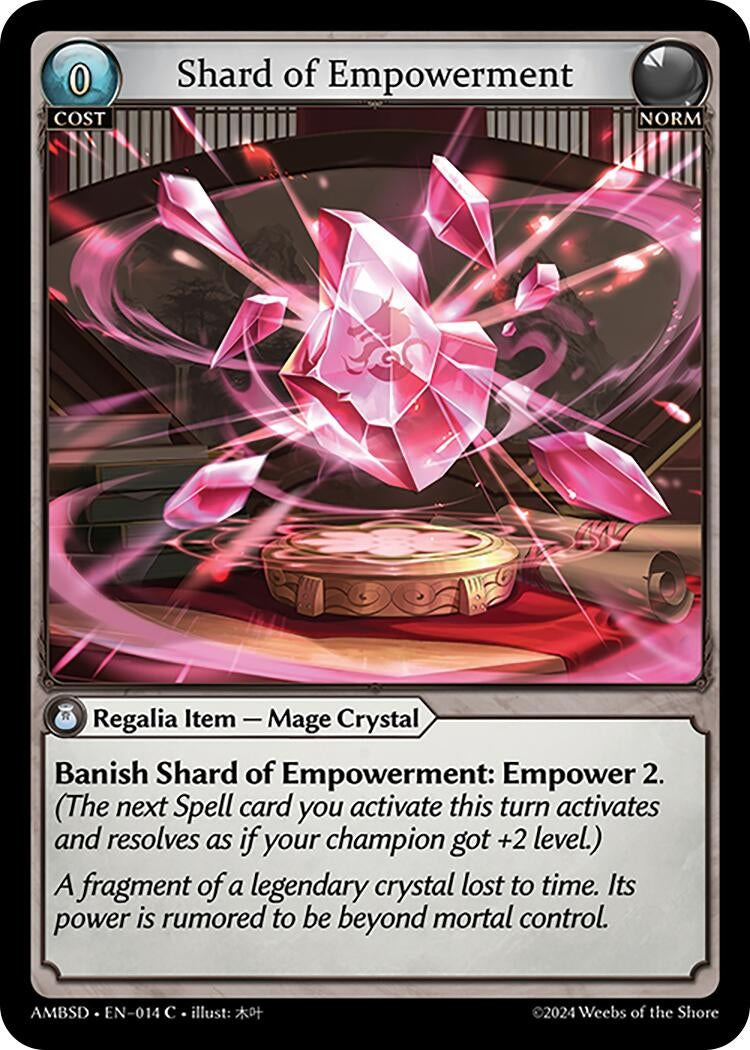 Image for Shard of Empowerment (014) (Mortal Ambition Starter Decks) - Grand Archive TCG