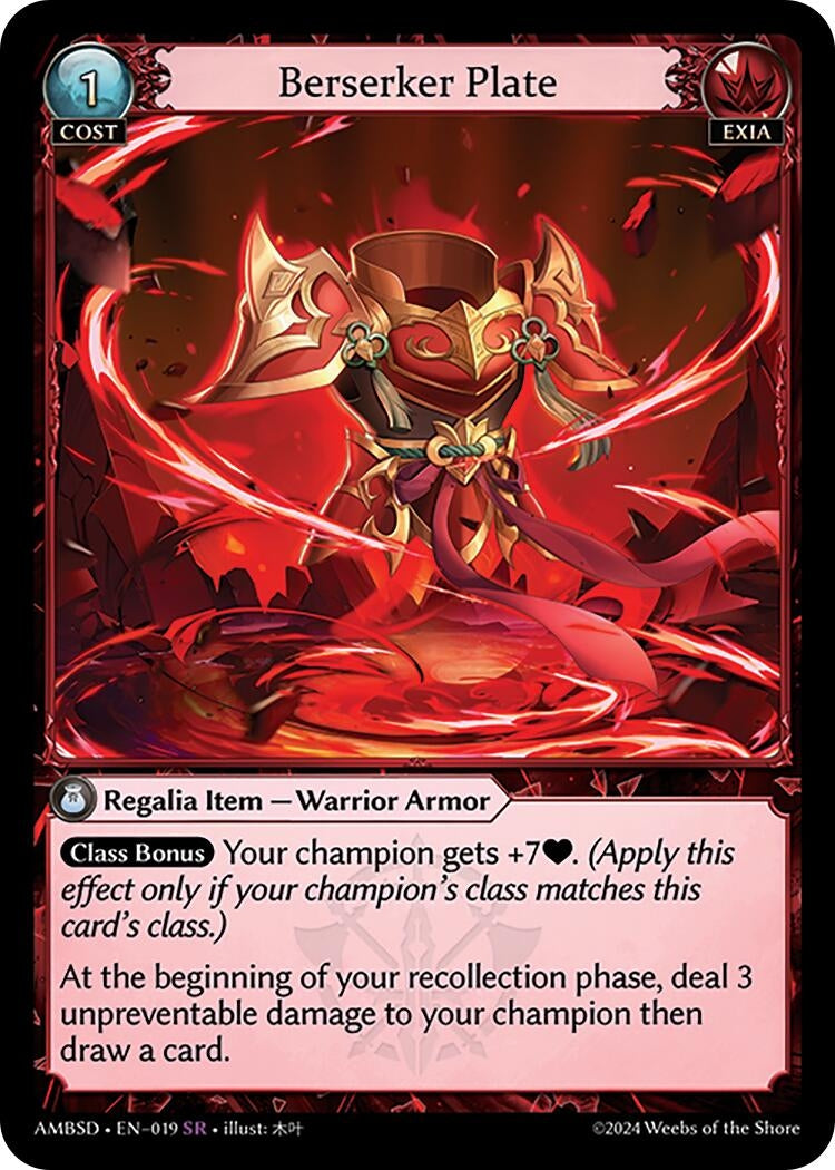 Image for Berserker Plate (019) (Mortal Ambition Starter Decks) - Grand Archive TCG