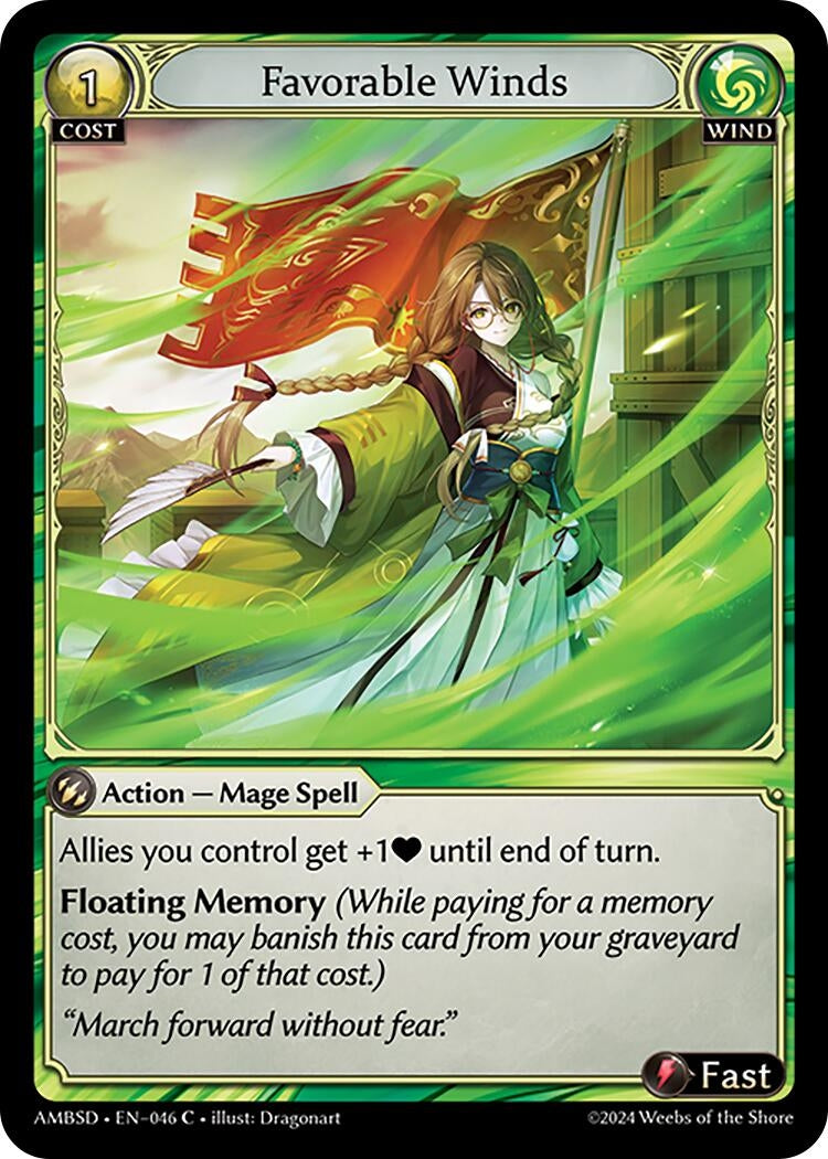 Image for Favorable Winds (046) (Mortal Ambition Starter Decks) - Grand Archive TCG