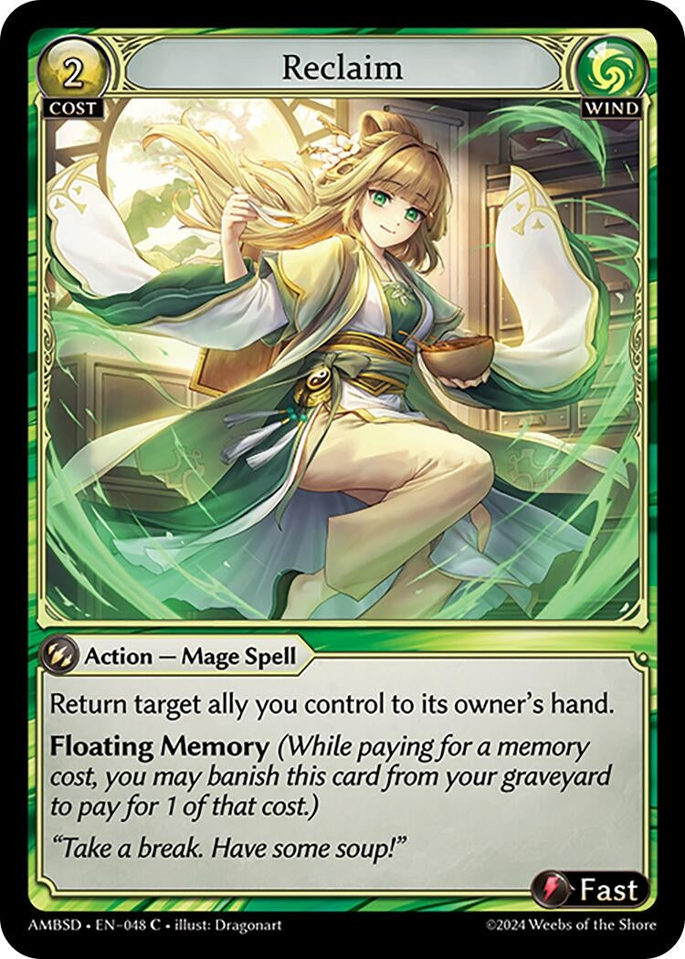 Image for Reclaim (048) (Mortal Ambition Starter Decks) - Grand Archive TCG