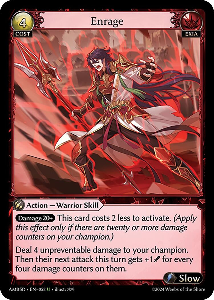 Image for Enrage (052) (Mortal Ambition Starter Decks) - Grand Archive TCG