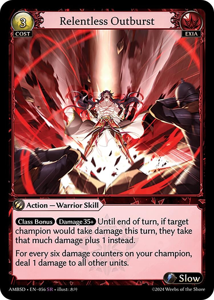 Image for Relentless Outburst (056) (Mortal Ambition Starter Decks) - Grand Archive TCG