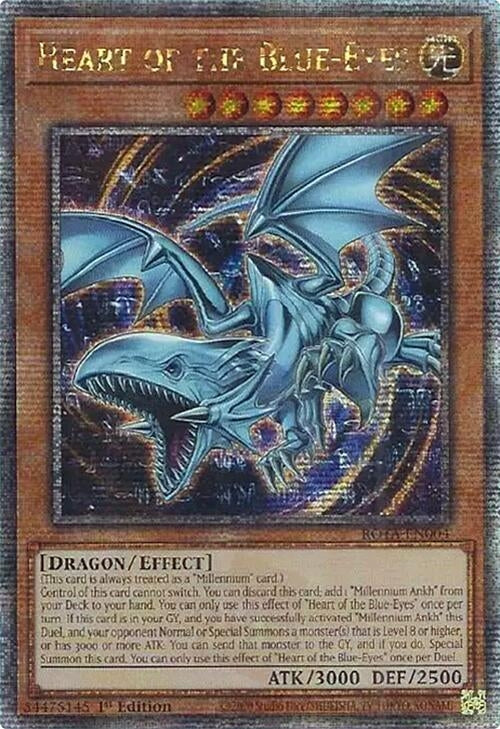 Heart of the Blue-Eyes (Quarter Century Secret Rare) (4) (ROTA) - YuGiOh Single
