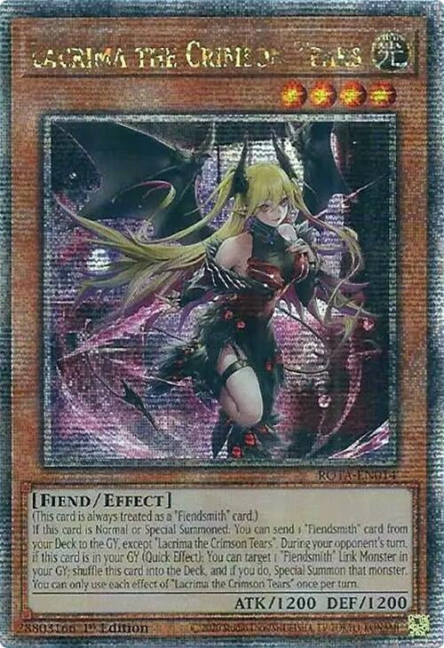 Lacrima the Crimson Tears (Quarter Century Secret Rare) (14) (ROTA) - YuGiOh Single