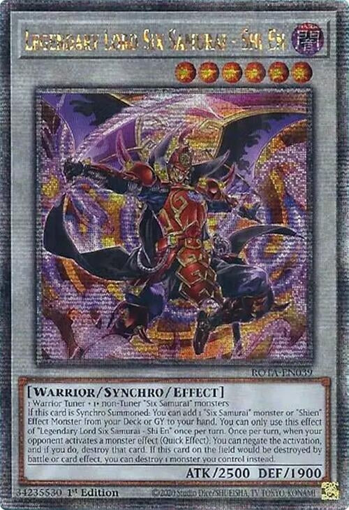 Legendary Lord Six Samurai - Shi En (Quarter Century Secret Rare) (39) (ROTA) - YuGiOh Single