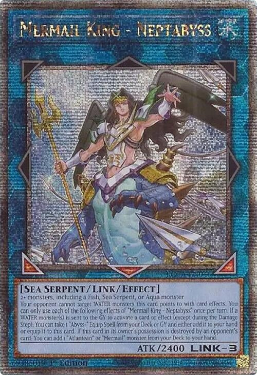 Mermail King - Neptabyss (Quarter Century Secret Rare) (46) (ROTA) - YuGiOh Single