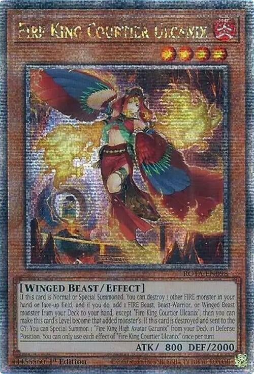 Fire King Courtier Ulcanix (Quarter Century Secret Rare) (98) (ROTA) - YuGiOh Single