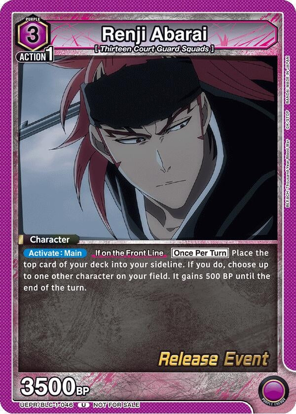 Renji Abarai (046) (11046) [UE01BT_RE] - Union Arena Single