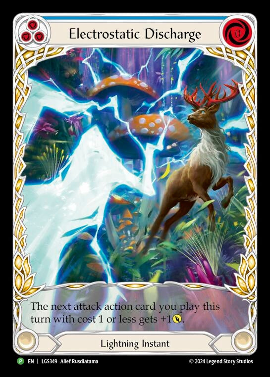 Electrostatic Discharge (Blue) (Extended Art) - LGS349 (349) [PR] - Flesh and Blood TCG Single