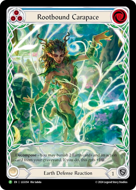 Rootbound Carapace (Blue) (Extended Art) - LGS354 (354) [PR] - Flesh and Blood TCG Single