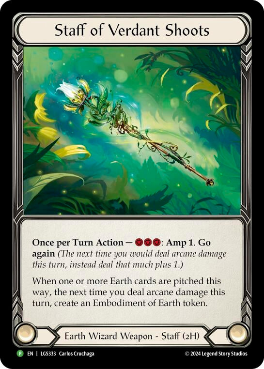 Staff of Verdant Shoots - LGS333 (333) [PR] - Flesh and Blood TCG Single