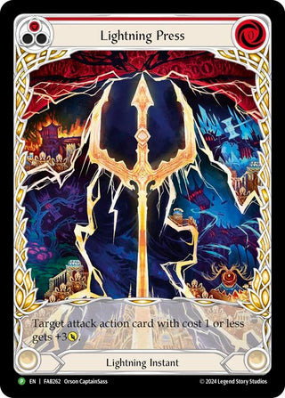 Lightning Press (Red) (Extended Art) - FAB262 (262) [PR] - Flesh and Blood TCG Single