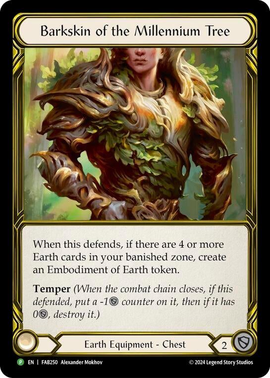 Barkskin of the Millennium Tree (Golden) - FAB250 (250) [PR] - Flesh and Blood TCG Single