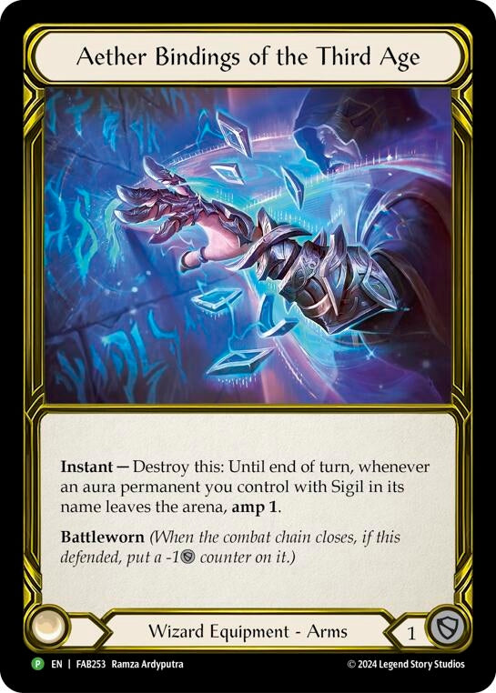 Aether Bindings of the Third Age (Golden) - FAB253 (253) [PR] - Flesh and Blood TCG Single