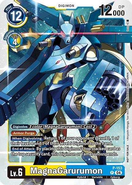 MagnaGarurumon (Store Tournament 2024 Oct. - Dec. Participation Pack) (153) [D-PR] - Digimon Card Game Single