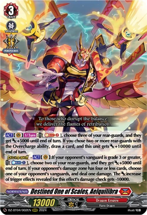 Destined One of Scales Aelquilibra (4002) [DZ-BT04] - Cardfight Vanguard Single