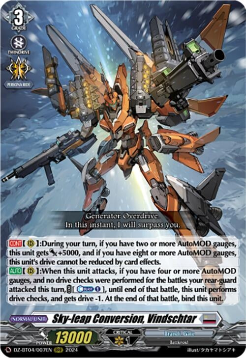 Sky-leap Conversion Vindschtar (4007) [DZ-BT04] - Cardfight Vanguard Single