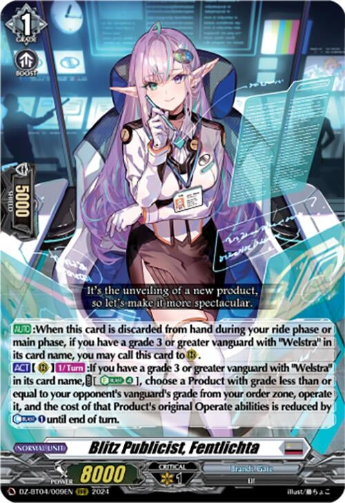 Blitz Publicist Fentlichta (4009) [DZ-BT04] - Cardfight Vanguard Single