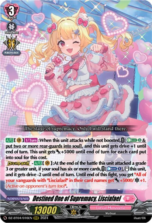 Destined One of Supremacy Lisciafael (4016) [DZ-BT04] - Cardfight Vanguard Single