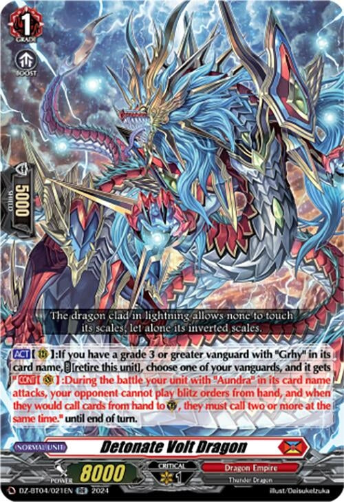 Detonate Volt Dragon (4021) [DZ-BT04] - Cardfight Vanguard Single
