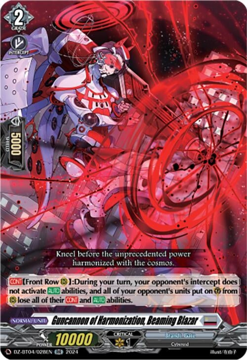 Guncannon of Harmonization Beaming Blazar (4028) [DZ-BT04] - Cardfight Vanguard Single